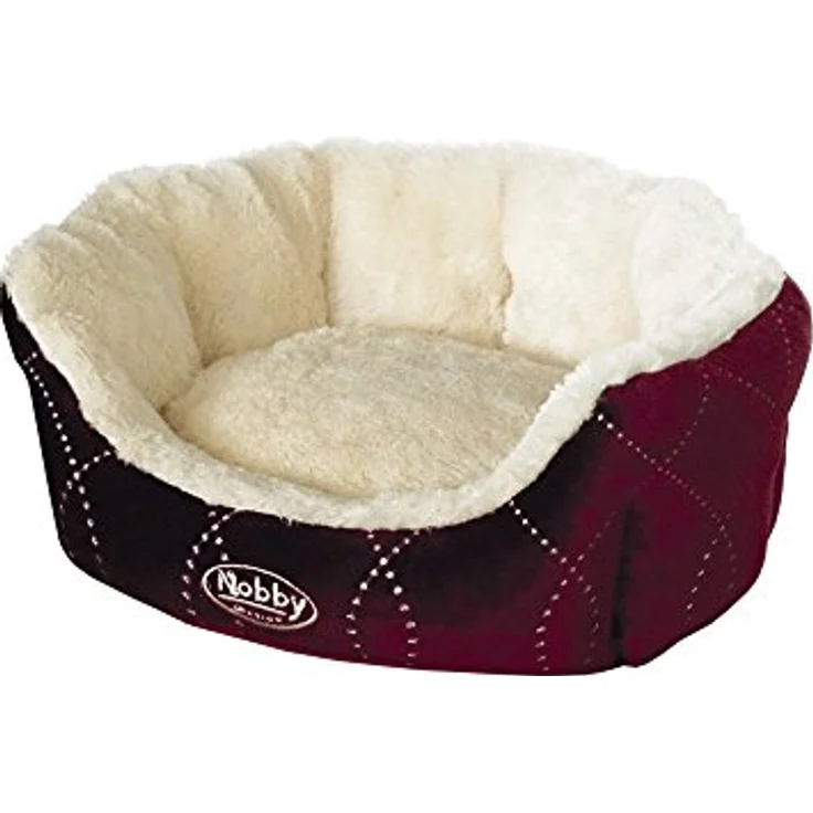 Nobby Komfort Bett oval "CENO" weinrot L x B x H: 45 x 40 x 19 cm – Bild 1