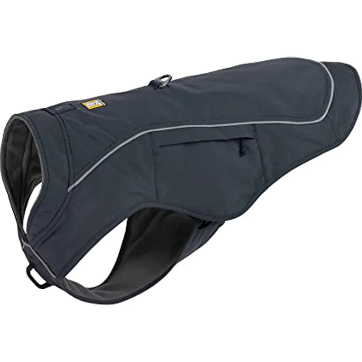 RUFFWEAR Overcoat Fuse 2-in-1-Kombination aus Hundemantel und -Geschirr, mit Fleece Gefütterte Hundejacke, Basaltgrau, Größe S – Bild 1