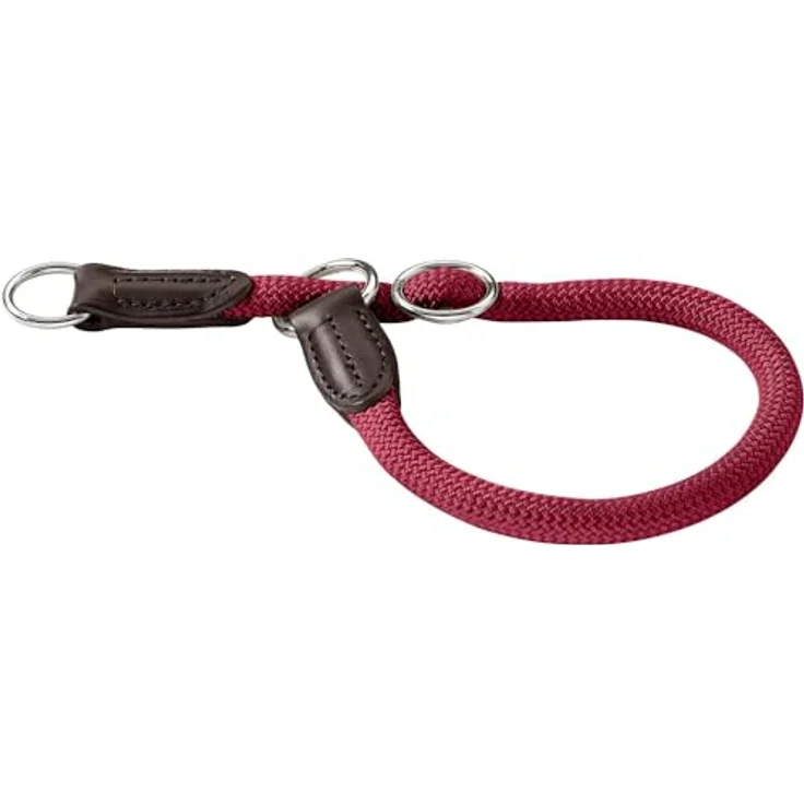 HUNTER Dressurhalsung Freestyle, strapazierfähiges Polyamid, Bordeaux, Größe L, stufenlos verstellbar, 55 cm max. Verstellbarkeit – Bild 1