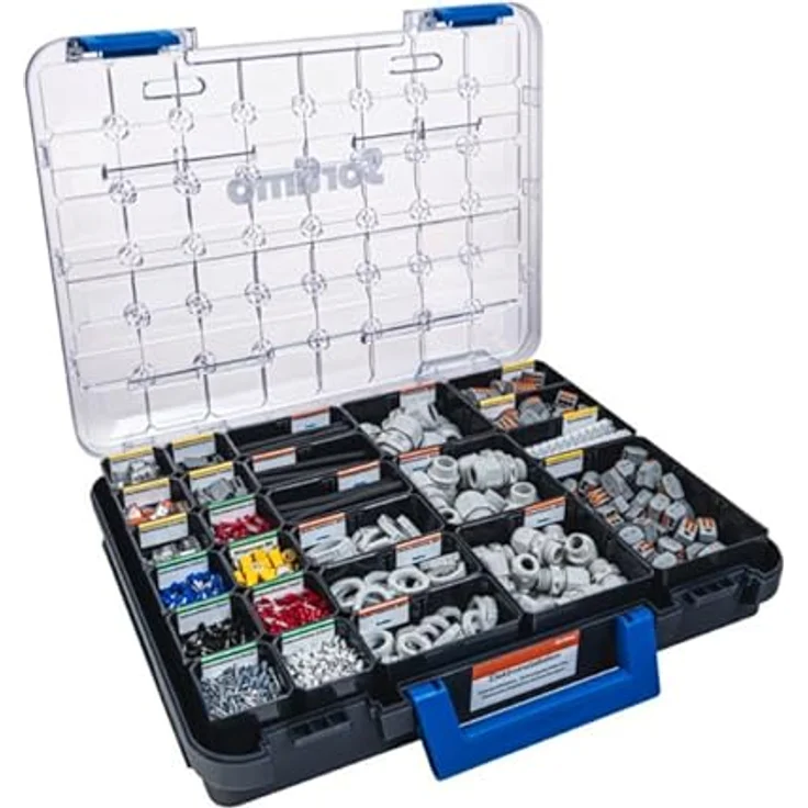 Sortimo T-BOXX G, Kleinteilebox mit 23 Insetboxen H63, transparenter Deckel, flexible Unterteilung, kompatibel mit WorkMo – Bild 2