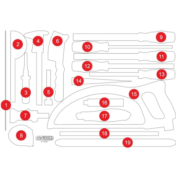 KS Tools Leere Schaumstoffeinlage zu 811.0028, unbestückt, für System-Koffer – Bild 2