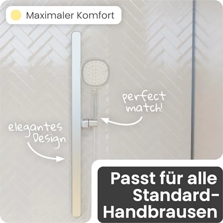 instmaier Cleo Duschstange, 78,5 cm Höhe, stufenlos höhenverstellbar, Chrom – Bild 4