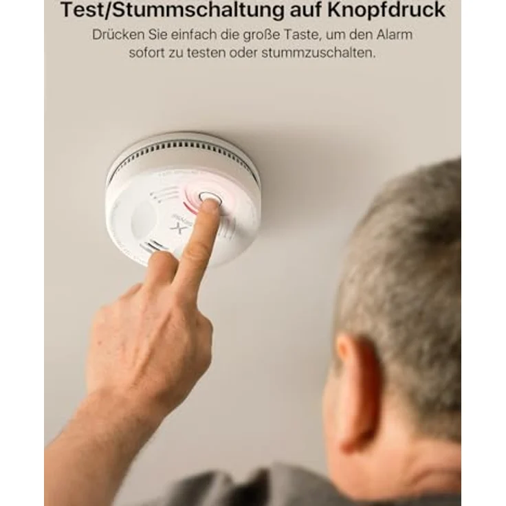 X-Sense SD11 Rauchmelder mit 10 Jahren Batterie, TÜV Rheinland Zertifiziert, Stummschaltung, Selbsttest Funktion, 1er Set – Bild 5