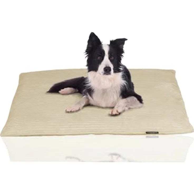 Rohrschneider® Weiches Hundebett aus Cord Premium, waschbarer Bezug, Größe 1-4 (60cm bis 145cm) – Bild 1