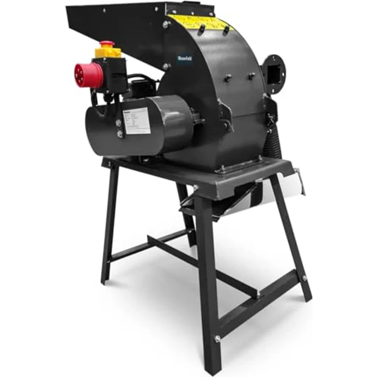 Wiesenfield Häcksler Hammermühle 2,2 kW 60 - 120 kg/h Pelletherstellung, Schwarz – Bild 3