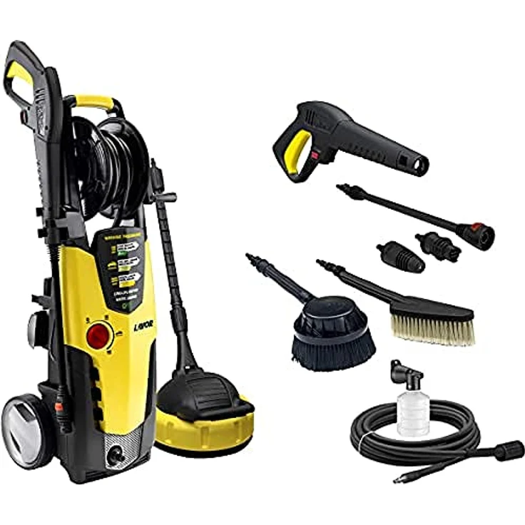 Lavor Kaltwasser Hochdruckreiniger STM 160 WPS PLUS, 160 bar, 510 L/h, integrierte Schlauchhaspel, elektrisch, auf Rädern – Bild 1