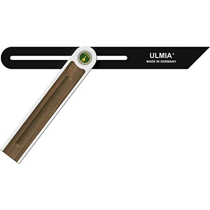 Ulmia 504-330 Präzisions-Winkelmesser Alu-Line, Aluminiumkopfteil, 330 mm, Walnussholz-Einlage, gehärtete Stahlführung mit Flügelmutter-Arretierung – Bild 4
