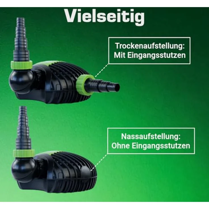 Jebao Teichpumpe ATP8500 | 8200L/H | 4,2m Förderhöhe | 95W | Motorschutz | Wasserpumpe | Bachlaufpumpe | Wasserspielpumpe | Brunnenpumpe | Springbrunnen-Pumpe – Bild 7