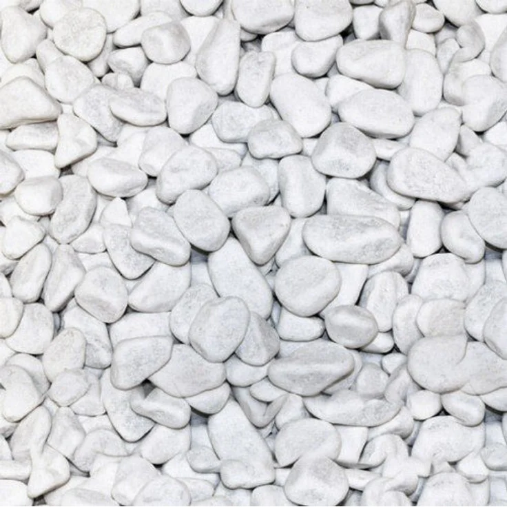 Hamann Mercatus Marmorkiesel Carrara, Körnung 7 mm - 15 mm, 25 kg – eleganter Zierkies für Garten und Landschaftsgestaltung – Bild 3