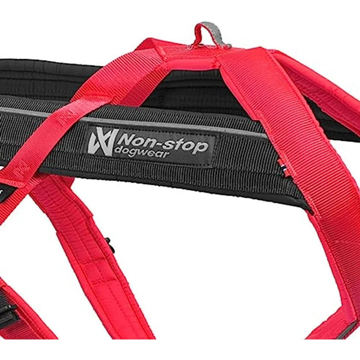 Non-stop dogwear FREEMOTION Harness 5.0 |111| Hundegeschirr für alle Sportarten, Größe:7, orange/schwarz, ergonomisches Design mit Y-förmigem Vorderteil – Bild 2