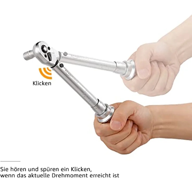 AmazonBasics Einrastender 1-4-Inch-Drehmomentschlüssel, 20-150 in.-lb, 2.5-15 Nm – Bild 3