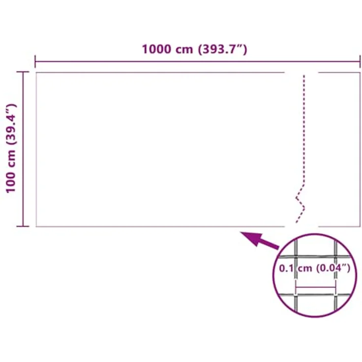 vidaXL Fliegengitter-Gewebe, Insektenschutzgitter Weiß 100 x 1000 cm aus Glasfaser, langlebig und einfach zu reinigen – Bild 8