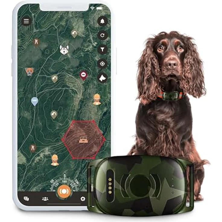 MiniFinder Vexo GPS-Hundetracker 39 g mit Echtzeit-Tracking, M90-Camo-Design, langer Akkulaufzeit & App-Integration für Jäger – Bild 1