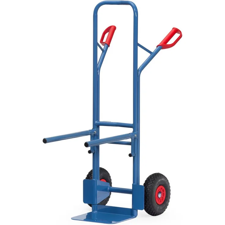 FETRA Sackkarre Stuhlkarre B1345P, Stahlrohr Traggestell, höhenverstellbar, blau RAL 5007