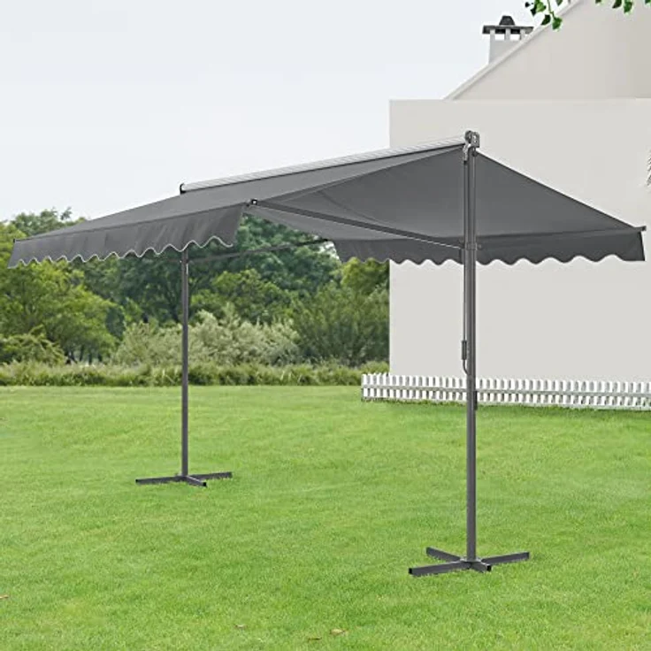 Standmarkise Selenizza freistehend 500x300x260cm Dunkelgrau (pro.tec) – Bild 2