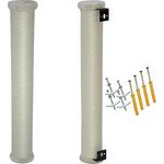 Nanook Katzen Kratzstamm Sisalstamm Kletterwand zur Wandmontage - 80 cm, stabiler Sisalstamm mit Plüsch Endkappen, unauffälliges Design