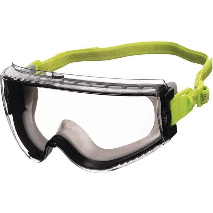 Honeywell Avatar Plus Vollsichtschutzbrille EN166/EN170/UKCA, schwarz/grün mit klar Stoffband und Hydroshield-Antibeschlag-Technologie