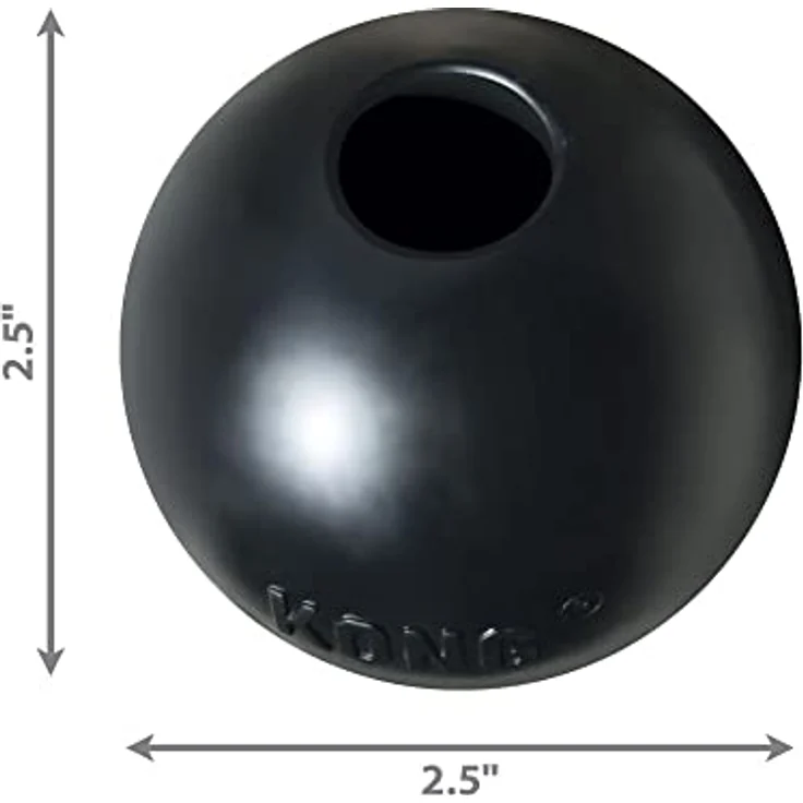 KONG – Extreme Ball – Hundespielzeug aus Robustem Kautschuk für Besonders Kräftiges Kauen, Schwarz – Für Kleine Hunde – Bild 4