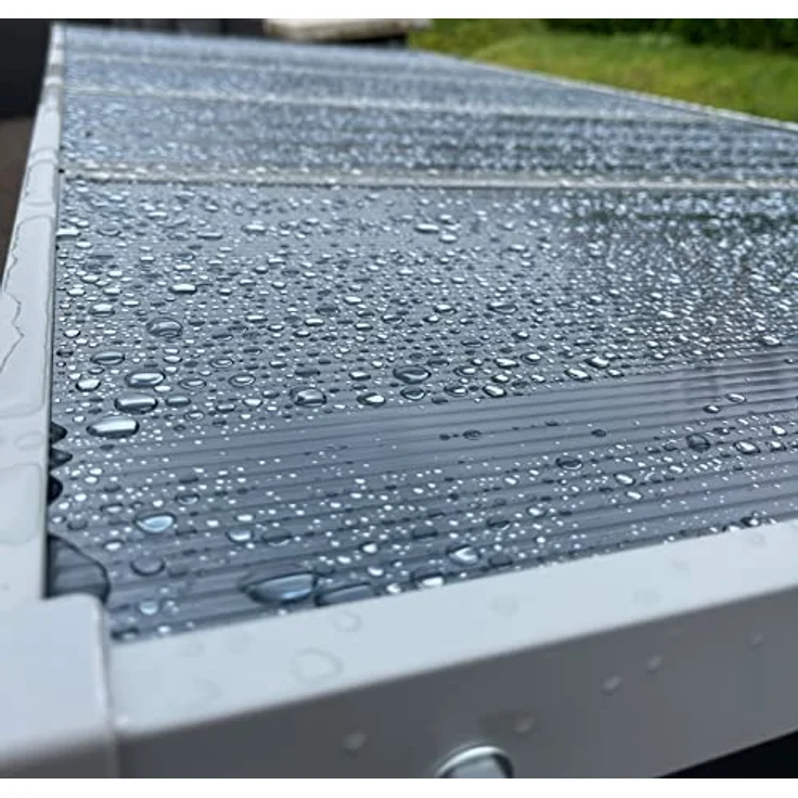 QUICK STAR Aluminium Kaminholzregal 143 x 70 x 145 cm, wetterfest Schwarz, 1,4 m³ Kapazität, mit Wetterschutz und 40 mm Aluprofil – Bild 5