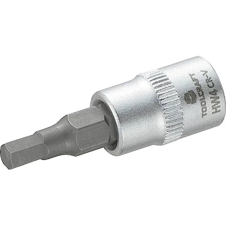TOOLCRAFT Bit- und Steckschlüsselset, Steckschlüssel-Einsatz 6.3 mm (1/4) mit integriertem 4 mm Innen-Sechskant-Bit
