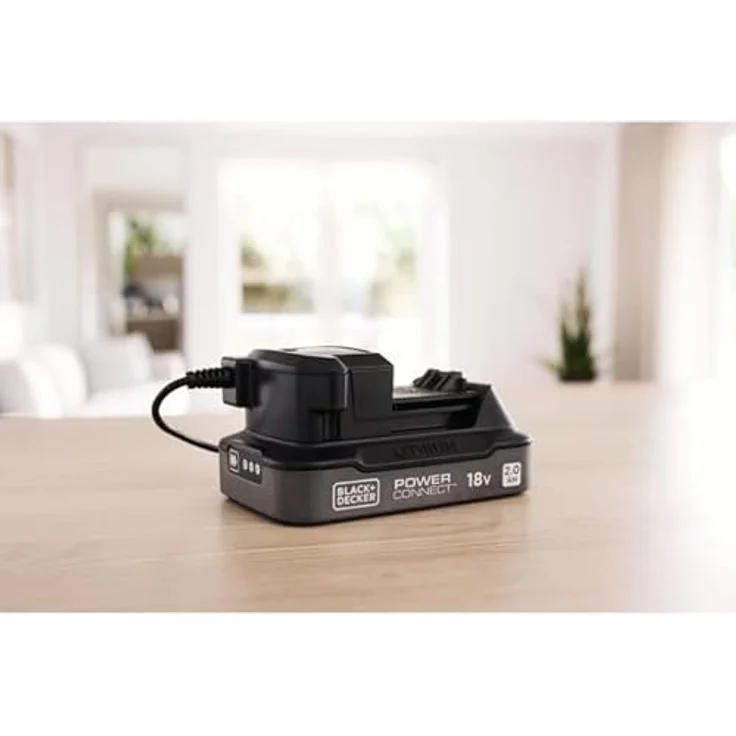 Black & Decker Powerconnect 18V 2.0 Ah Akku mit 1A Schnellladegerät, zuverlässige Energiequelle für Elektrowerkzeuge – Bild 4
