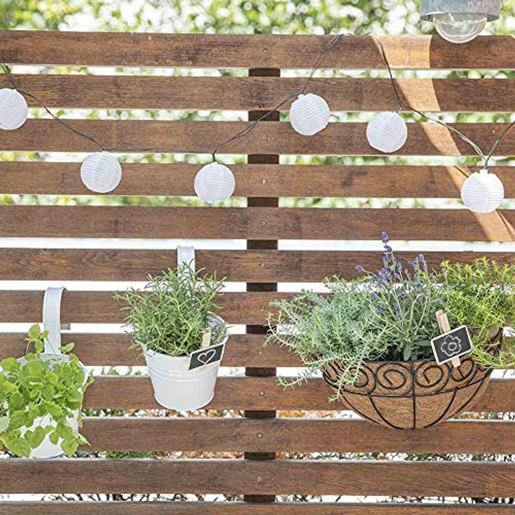 Siena Garden Wandampel Scroll schwarz mit Kokoseinlage 35 cm – Bild 3