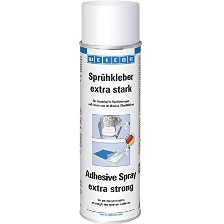 WEICON Sprühkleber extra stark, sprühbarer Kontaktklebstoff für starke und dauerhafte Verklebungen auf rauen Oberflächen, 400 ml – Bild 1