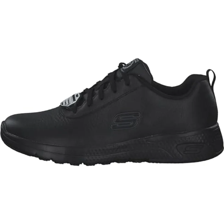 Skechers Marsing Gmina Sicherheitsschuh, rutschhemmender Damen Berufs-Sneaker im Oxford-Stil, schwarz mit Air Cooled Memory Foam – Bild 2