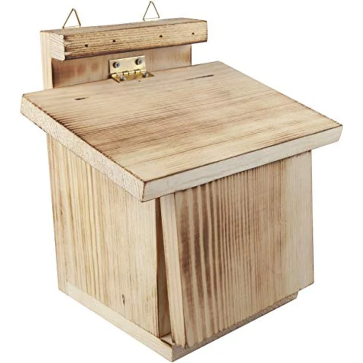 Windhager Futterstation, Eichhörnchen Futterhaus, Futterautomat, Futterkasten, Nussstation, Überwinterungshilfe, Futterbox, 05586, Holz, 18 x 17 x 13 cm – Bild 3