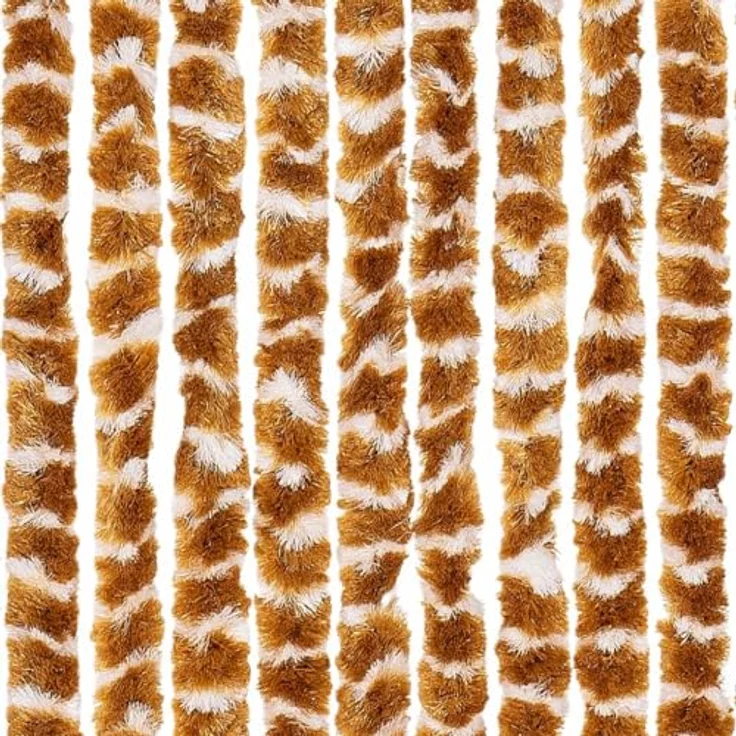 vidaXL Insektenschutz-Vorhang Ocker und Weiß 100x220 cm Chenille – Bild 7