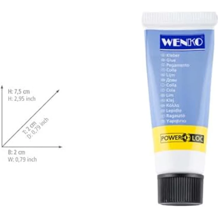 WENKO Power-Loc® Kleber für Wandserien - Befestigen ohne bohren Fassungsvermögen: 0.01 l, 2 x 7.5 x 2 cm – Bild 2