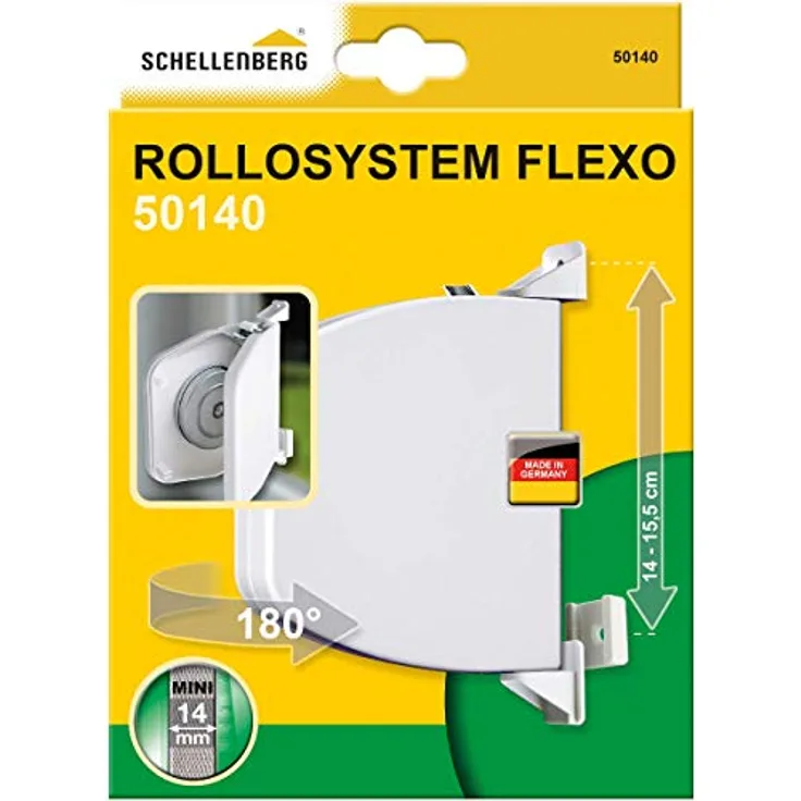 Schellenberg 50140 Gurtwickler Schraubring Flexo aufklappbar Mini, Weiß