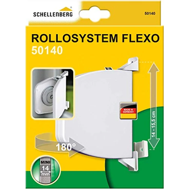 Schellenberg 50140 Gurtwickler Schraubring Flexo aufklappbar Mini, Weiß – Bild 1