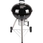TAINO CLASSICO Holzkohle-Kugelgrill mit abnehmbarem Deckel Kettle-Grill Ø 57 cm Thermometer Schwarz