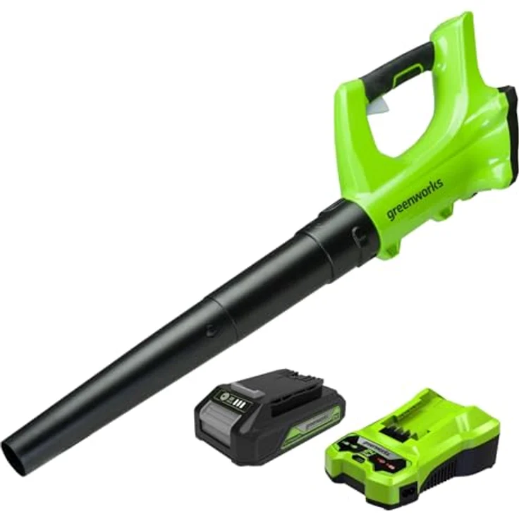 Greenworks 24V Akku-Axial-Laubbläser inklusive 2Ah Akku und Ladegerät - 2402207UA – Bild 2