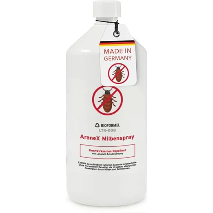 Bioformel LTK-008 Milbenspray, 1L Anti-Milben-Spray mit Langzeitwirkung für Matratzen, Textilien & Polster - Hochwirksam gegen Hausstaubmilben und Bettwanzen – Bild 1