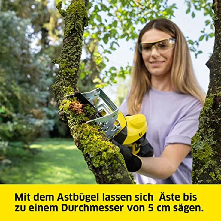 Kärcher 18 V Akku-Astsäge PGS 4-18, für Äste mit einem Durchmesser von bis zu 8 cm, abnehmbarer Astbügel, ca. 120 Schnitte pro Akkuladung, verwendbar mit dem Kärcher 18-V-Akku, ohne Akku – Bild 4