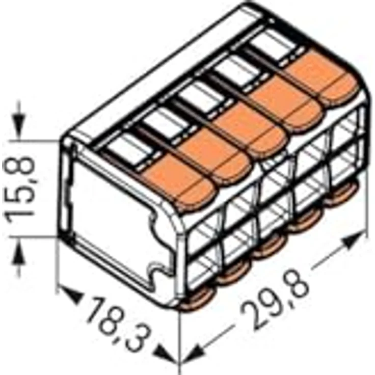 Wago Hebelklemme 221-420, Verbindungsklemme für Leiterquerschnitte 0,2 mm² - 4 mm², 10 Leitungen, 450 V, 32 A, CAGE CLAMP® Technologie – Bild 7