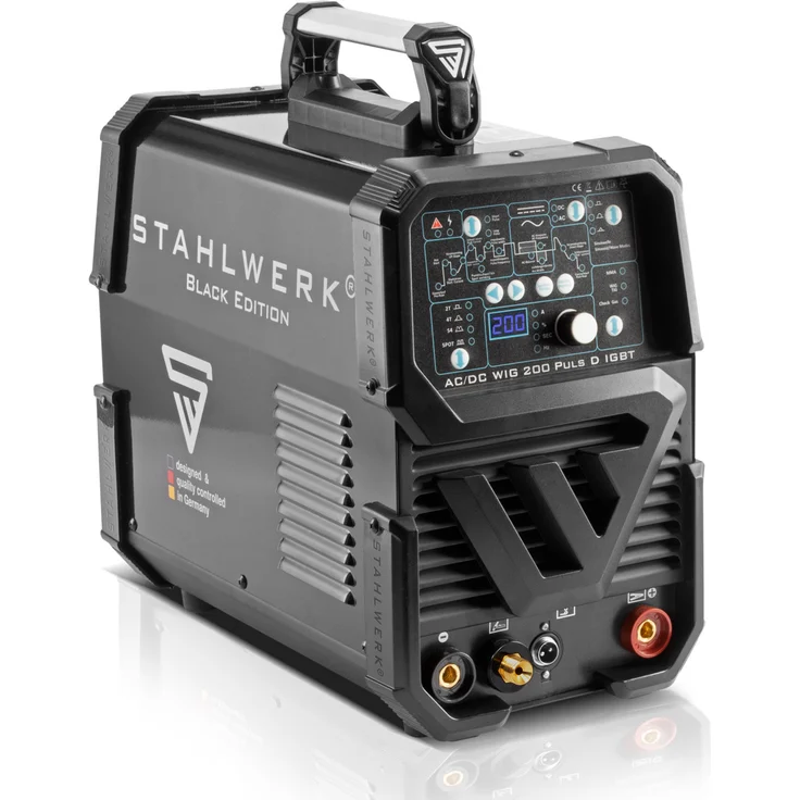 STAHLWERK Schweißgerät AC/DC WIG 200 Puls D IGBT Vollausstattung / digitales Schweißgerät mit 200 Ampere WIG & MMA, Job-Speicher, Alu & Dünnblech geeignet – Bild 2