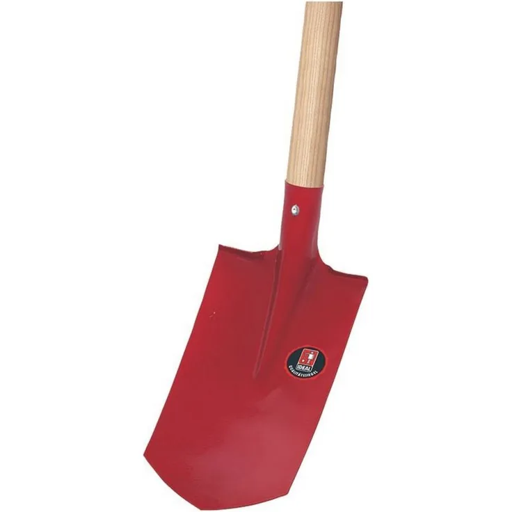 Ideal Spaten Kabelgrabenschaufel 16cm Größe 1, Eschestiel 130cm, Angebogener Trittschutz