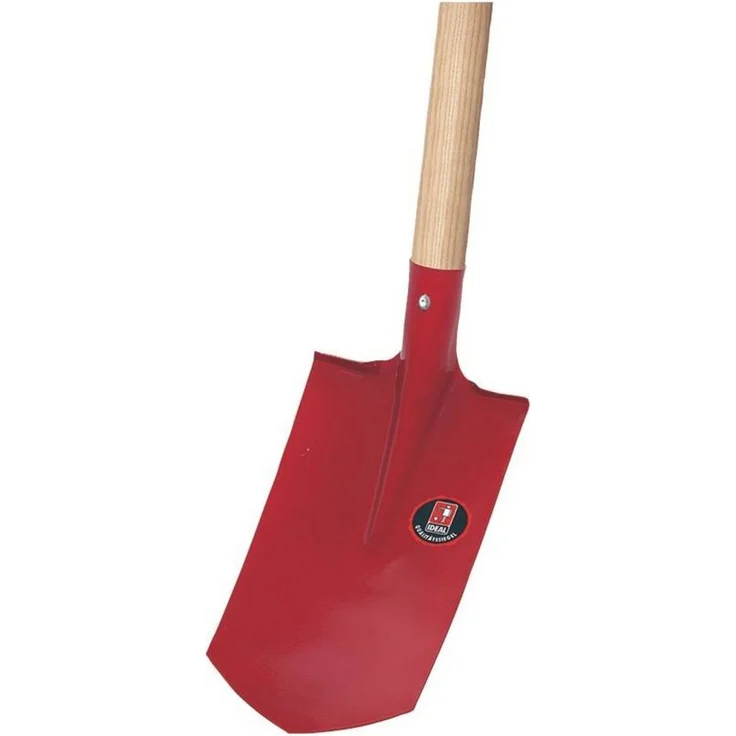 Ideal Spaten Kabelgrabenschaufel 16cm Größe 1, Eschestiel 130cm, Angebogener Trittschutz – Bild 1