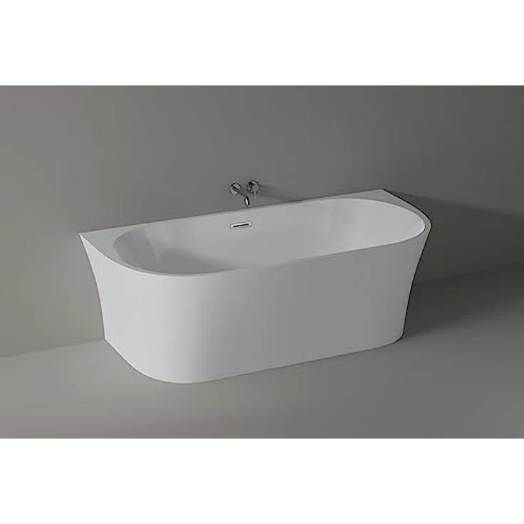 Bernstein NOVA CORNER Badewanne, freistehend, Acryl Weiß Matt, 170x78 cm, doppelwandig mit Pop-up-Ablauf – Bild 3