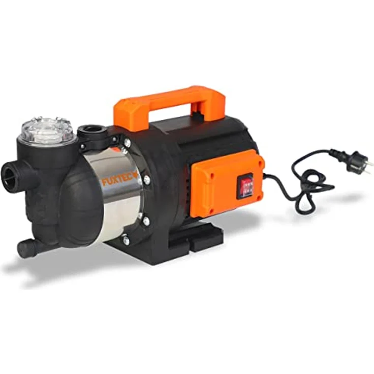 FUXTEC Gartenpumpe FX-GP1200N, 1200 Watt, 4800l/h, Förderhöhe bis zu 48m, 4,8bar, für Klar- und Regenwasser – Bild 3