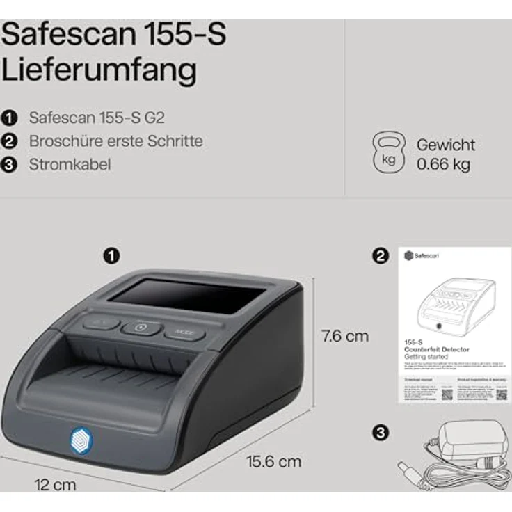 Safescan Geldscheinprüfgerät 155-S (G2) (112-0668) – Bild 6