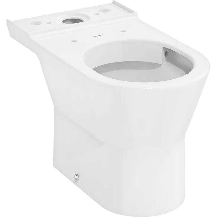 hansgrohe EluPura Original S Stand-WC, Toilette + Bidet mit AquaChannel Flush, spülrandlos, weiße Keramik