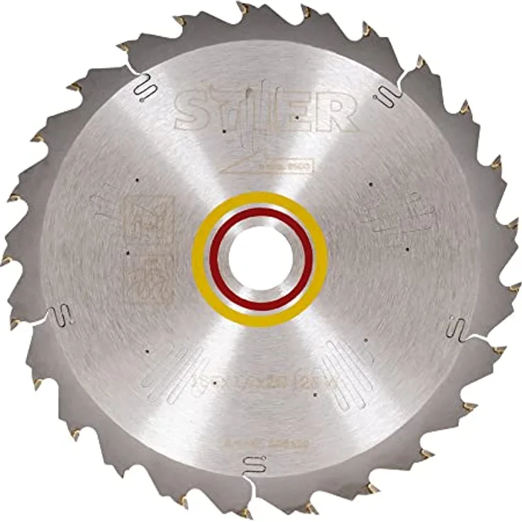 STIER Kreissägeblatt Holz 165 x 1,9 x 20, 25W, 23° Spanwinkel für saubere Schnitte, max. 9.500 U/min