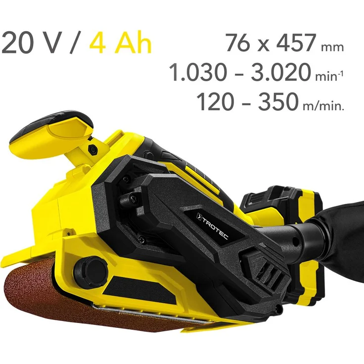 Trotec Akku-Bandschleifer PBSS 10-20V – Bild 5