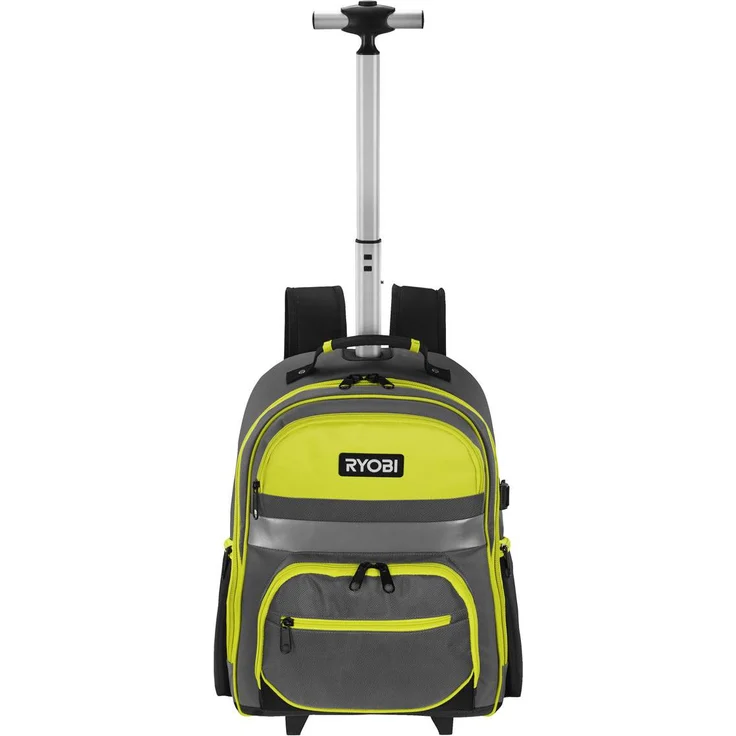 Ryobi Werkzeug-Rucksack, mit teleskopierbarem Griff und Rollen, 52 cm, Stabil... - RYOBI – Bild 1