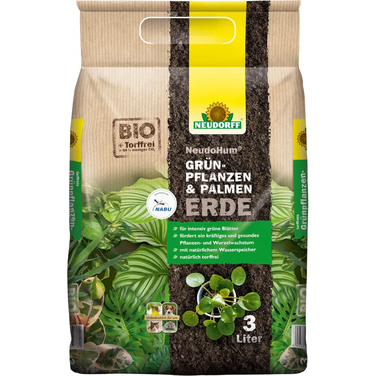 Neudorff NeudoHum Grünpflanzen & PalmenErde - 3 Liter – Bild 1