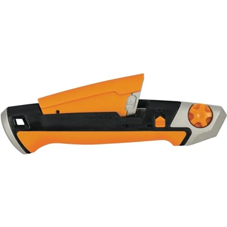 Fiskars Cuttermesser, Länge 16,5 cm, Inklusive Klinge (18mm), Rostfreier Stahl-Kunststoff, Schwarz-Orange, CarbonMax, 1027227 – Bild 4